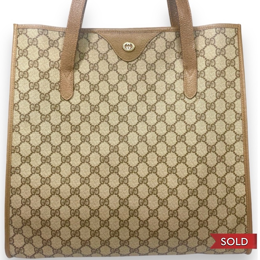 🔴SOLD🔴Gucci Supreme GG monogram tote bag - Picture 1 of 17